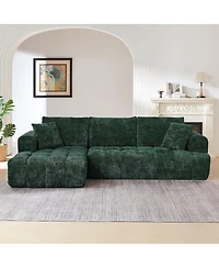 Streamdale Furniture Chenille L-Shape Luxury Sectional Oversized Sofa, Minimalist Design