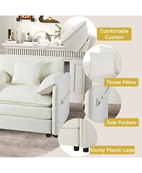Streamdale Furniture Oversized Deep Seat Luxury 2 Piece Sofa Set, Modern Chenille Comfy Cloud Couches
