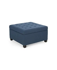 Streamdale Furniture Upholstered Tufted Fabric Storage Ottoman