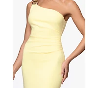 Xscape Petite One-Shoulder Ball Gown