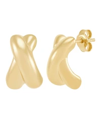 Italian Gold Stud Earrings in 10k Yellow Gold