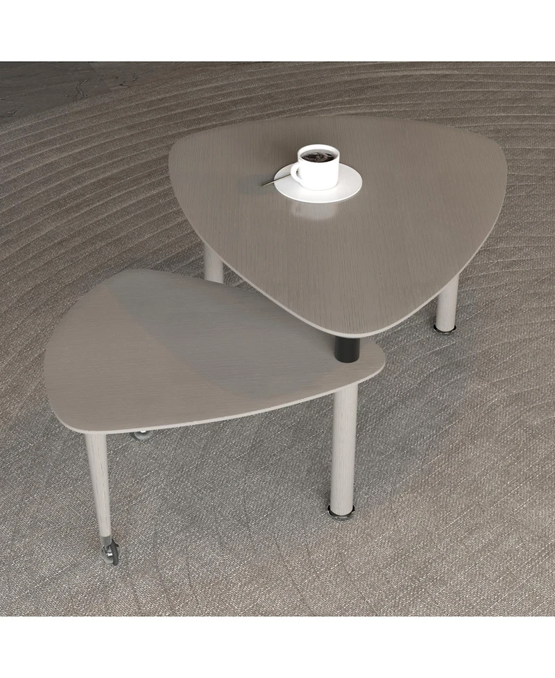 Streamdale Furniture Streamdale 360 Rotatable Coffee Table for Living Room, Solid Wood Legs, Modern Apartment Furniture