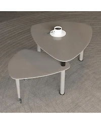 Streamdale Furniture Streamdale 360 Rotatable Coffee Table for Living Room, Solid Wood Legs, Modern Apartment Furniture