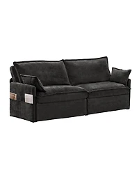 Streamdale Furniture Versatile 3-in-1 Chenille Sleeper Sofa with Storage & Charging