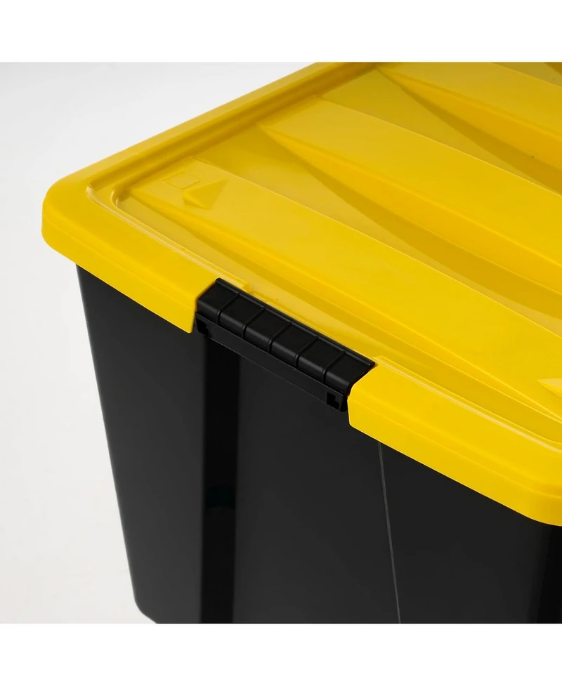 Iris Usa Qt Plastic Storage Bins Stackable with Latching Lids, Bpa-Free, Durable Nestable Containers