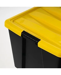 Iris Usa Qt Plastic Storage Bins Stackable with Latching Lids, Bpa-Free, Durable Nestable Containers