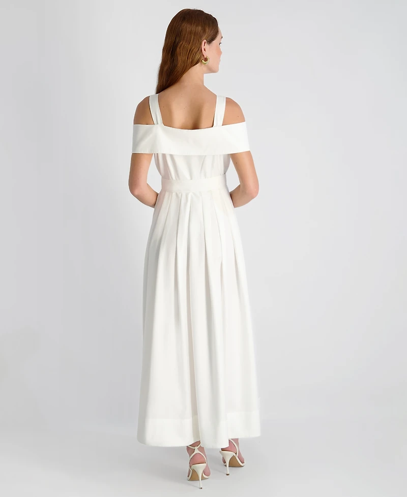 French Connection Women's Off-The-Shoulder Midi Shirtdress