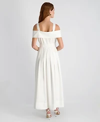 French Connection Women's Off-The-Shoulder Midi Shirtdress