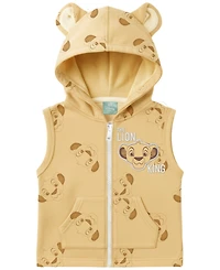 Disney Baby Boys' Simba Print Vest, Bodysuit, and Shorts, 3-Piece Set