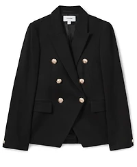 Reiss Women's Tailored Fit Textured Double Breasted Blazer