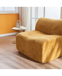 Streamdale Furniture Streamdale Single Foam Compression Sofa Chair with Footrest + Pillow – Modern Lounge Chair