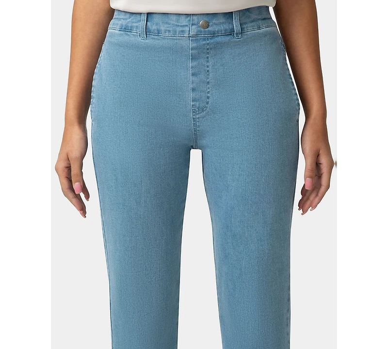 Hue Women's Ruffle Denim Skimmer Pull-On Sleepwear Pant