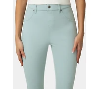 Hue Women's High-Rise Ultra-Soft Denim Capri Leggings