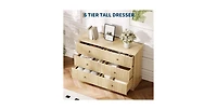 gaomon 6 Drawer Dresser for Bedroom, Horizontal Chest of Drawers