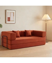 Streamdale Furniture Corduroy Convertible Sleeper Sofa Bed with Pillow