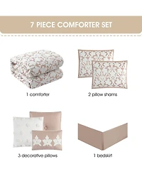 Stratford Park Adissa Floral 7-Pc. Comforter Set, Queen