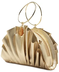 Arezzo Ravena Small Gold-Tone Ring Handle Clutch
