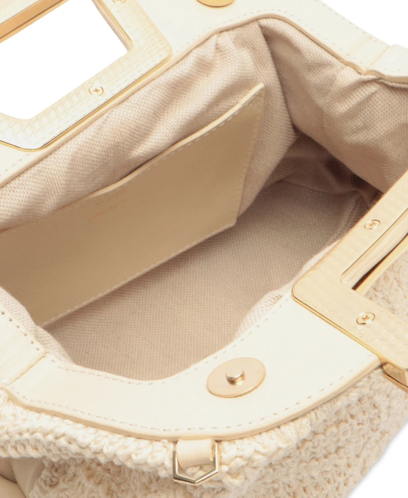 Arezzo Amelia Medium Embroidery Snap Button Crossbody Bag