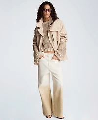 Kenneth Cole Women's Multi-Pocket Button-Front Jacket