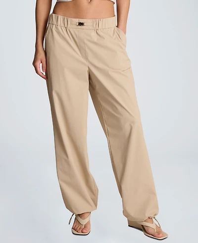 Kenneth Cole Women's Pull-On Wide-Leg Bungee Hem Pants