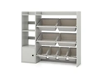 Slickblue Children s Toy Organizer with Bookshelf and Cabinet Door