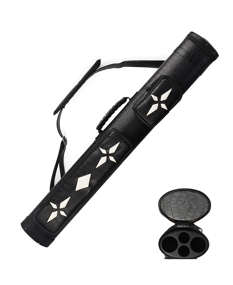 Gse Games & Sports Expert oval Deluxe Hard Billiard Pool Cue Stick Carrying Case, Case.