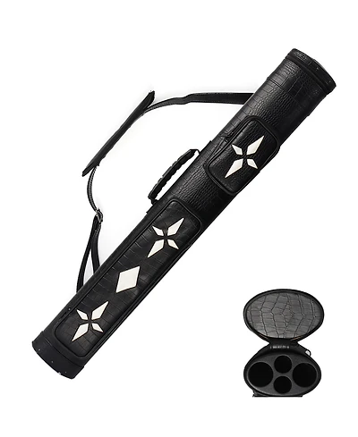 Gse Games & Sports Expert oval Deluxe Hard Billiard Pool Cue Stick Carrying Case, Case.