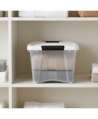 Iris Usa 19 Qt Stackable Plastic Storage Bins with Lids