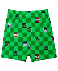 Minecraft Boys' 6-12 Short-Sleeve T-Shirt and Shorts, 4-Piece Set