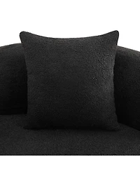Streamdale Furniture Curved Loveseat Sofa, Teddy Velvet, No-Assembly, 350 lbs Capacity
