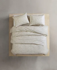 Calvin Klein Leaves Washed Percale 3-Pc. Duvet Cover Set