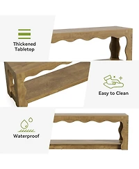 Tribesigns Tv Stand for 65 Inch Tv, Wooden Entertainment Center, Farmhouse Tv Media Console Table