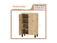 Slickblue 4-Tier Shoe Storage Cabinet with Removable Shelves & Doors