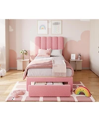 gaomon Bed Frame Storage Drawer Headboard Girls Platform Bed Wood Slat Support Noise Free Easy Assembly