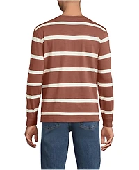 Lands' End Men's Long Sleeve Slub Henley T-Shirts
