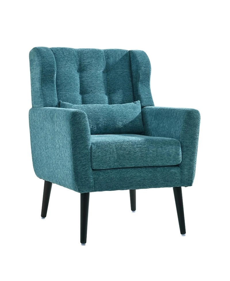 Streamdale Furniture Ergonomic Velvet Chair w/ Waist Support