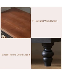 Streamdale Furniture Streamdale Vintage Farmhouse End Table - Rustic Nightstand, 3 Drawers