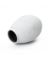 LuxenHome Antique White Cement Bulb Vase, Tall Home Accent for Floor and Tabletops