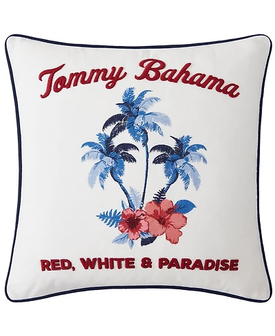 Tommy Bahama Home Palm Paradise Cotton Decorative Pillow, 20" x 20"