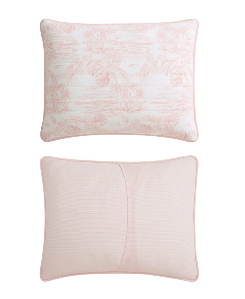Tommy Bahama Home Beach Bluff Toile Cotton Reversible 3-Pc. Quilt Set, King