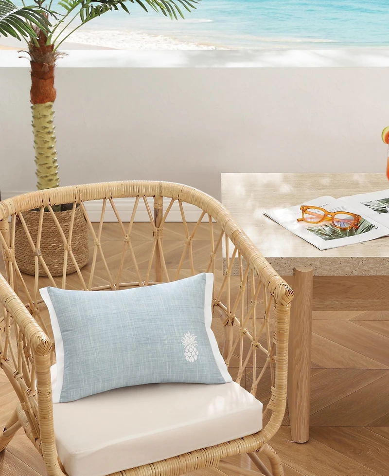 Tommy Bahama Home Ocean Bay Pineapple Cotton Decorative Pillow, 12" x 16"