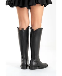 Forever and Always Shoes Women's Ruiz Leather Knee High Boot