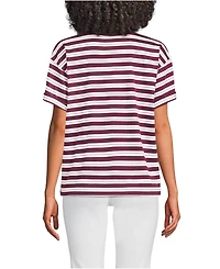 Lands' End Women's Oversized Supima Short Sleeve Crew Neck T-Shirt