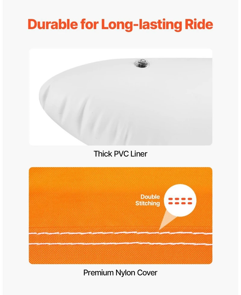 Mecale 2-Person Towable Boat Tube with Dual Cockpits and Nylon Cover