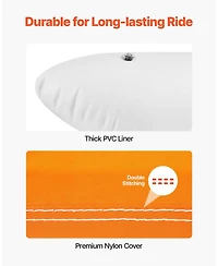 Mecale 2-Person Towable Boat Tube with Dual Cockpits and Nylon Cover