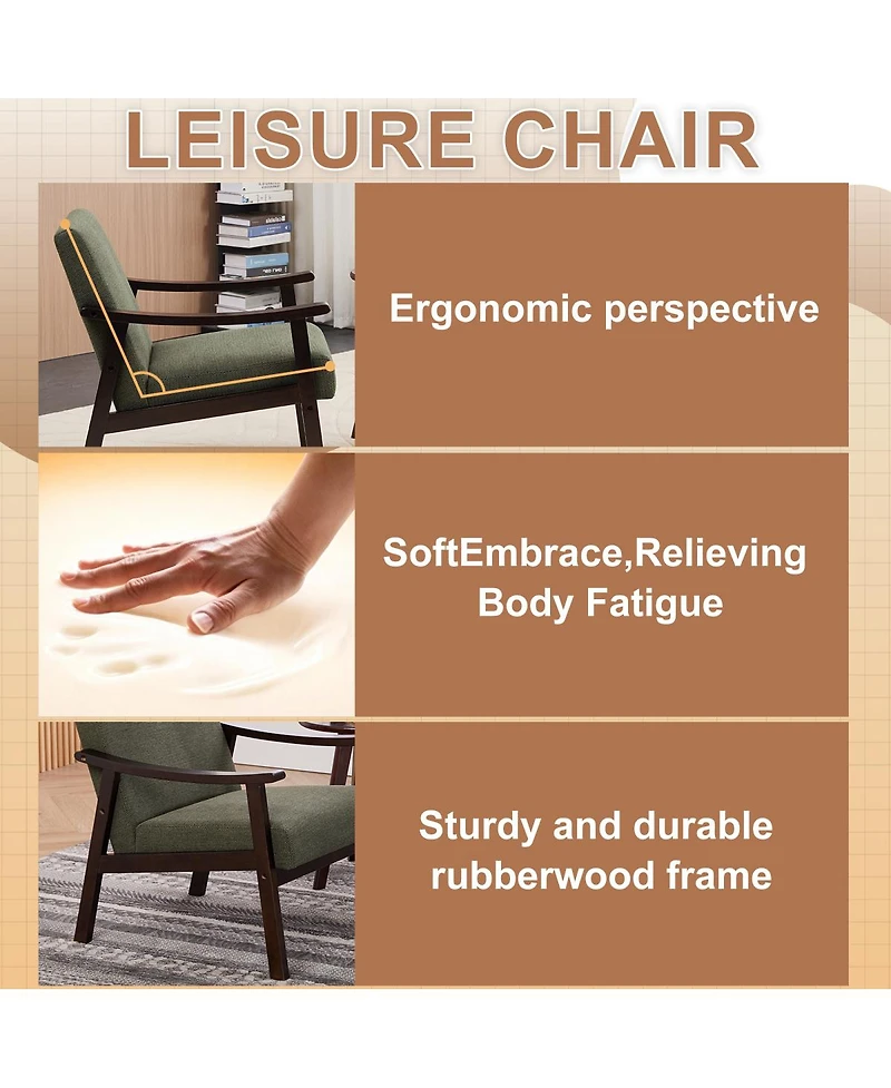 Streamdale Furniture Medieval-Inspired Armchair, Solid Wood Legs