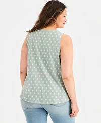 Style & Co Plus Printed Perfect Tank Top, Macy's Exclusive