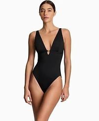 Lauren Ralph Tall Triangle One-Piece Swimsuit