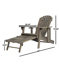 Streamdale Furniture Hanlee Acacia Wood Folding Adirondack Chair
