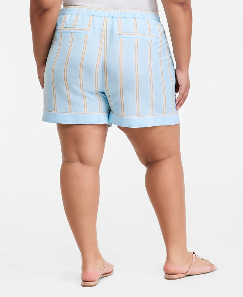 On 34th Trendy Plus Stretch-Waist Shorts, Macy's Exclusive